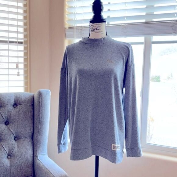 Pink VS Terry Mock Sweater Size Small - Picture 1 of 11